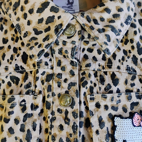 365 Kids Hello Kitty Leopard Print Lightweight Jacket Girls Size 5 - Picture 3 of 12